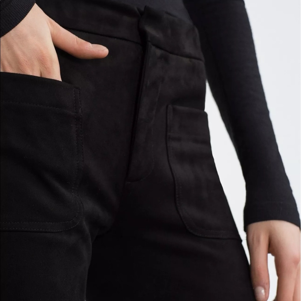 Zara 70s Tribute Velvet Suede High Rise Crop Flare - Picture 4 of 7